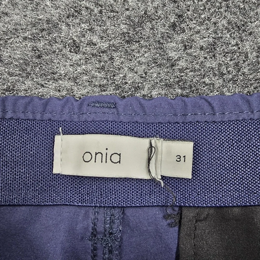Onia Hybrid Shorts Men's 31 Blue Stretch Performance Casual Flat Front 7 Inch